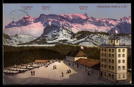 AK Etzel-Kulm, Hotel mit Vrenelisgärtli, Glärnisch, Bächisto