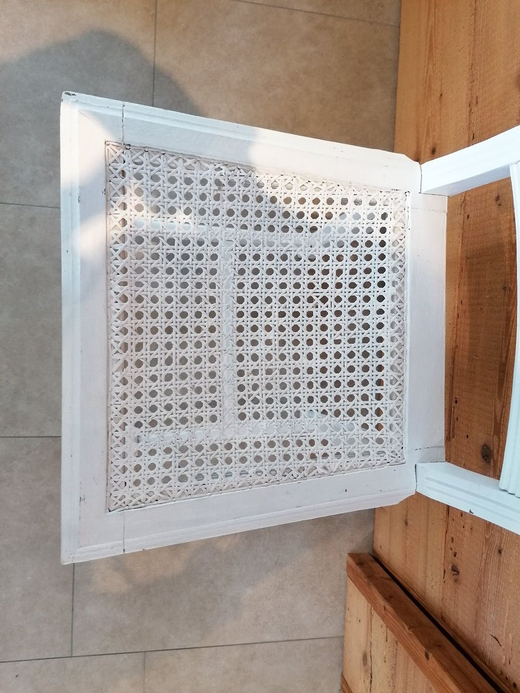 Sedie: Stuhl weiss Gitter Sitz Landhausstil – Usato da Lauerz venduto da Hunty1 3