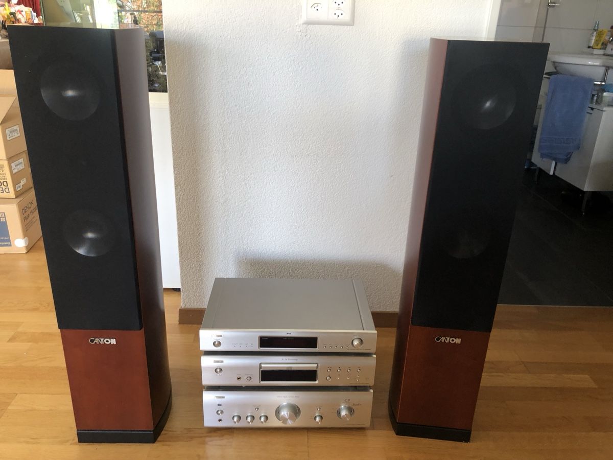 Denon Lettore multimediale & Streamer: Stereoanlage Denon mit Canton Vento 807 DC – Usato da Rüschlikon venduto da inf_l7m5