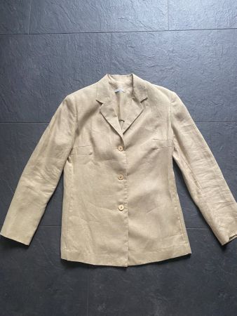 Leinen Blazer beige von LINEA MARINA Gr. 38