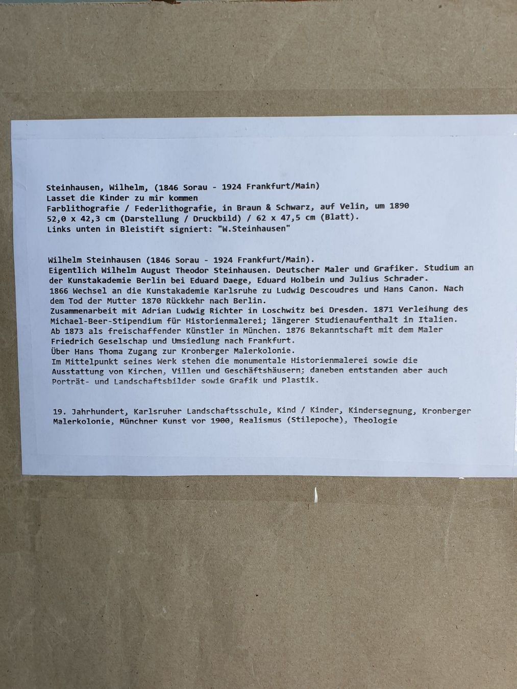 Grafiken & Lithographien: Farblithographie/ Wilhelm Steinhausen – Gebraucht aus Zürich von B-Rock 9