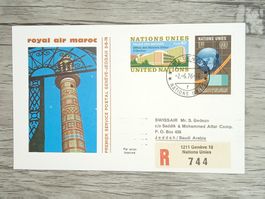 TR20 Enveloppe + Timbre Suisse / NU 1976 Theme Aviation