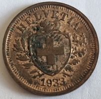1 RAPPEN JAHR 1933 - SCHWEIZ