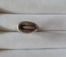 Silber-Damenring, handgefertigtes Feinsilber 999
