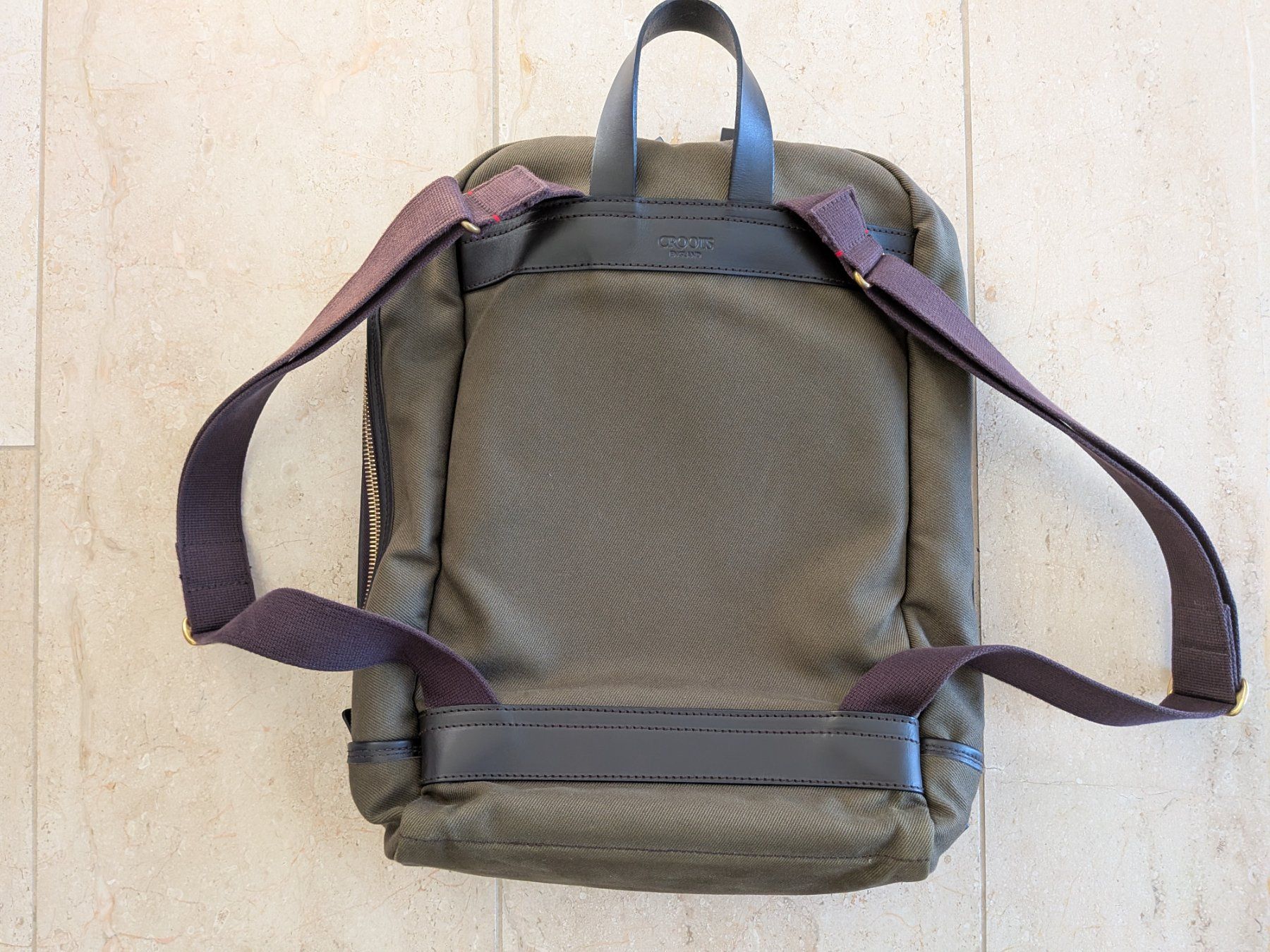 Zaini: Croots British Twill Zipped Backpack Olive – Usato da Wangen b. Olten venduto da ricochet56 1
