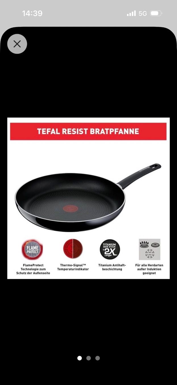 Tefal Pfannen: Tefal Resist Frying Pan for all hobs except induction – Gebraucht aus Steinhausen von ash_26gx