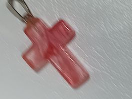 echt wassermelone stein,,,kreuz anhänger