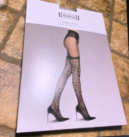 Wolford collant Floral con effetto calze taglia L nuovo