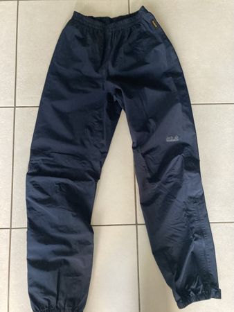 Regenhose Jack Wolfskin dunkelblau Grösse 164 guter Zustand
