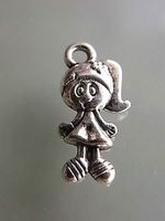 Anhänger Mädchen   Metall    15x7mm