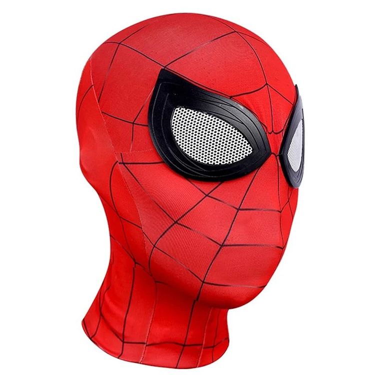 Spiderman Maske Stoff Spinne Kostüm Marvel Halloween DVD (Neu Und