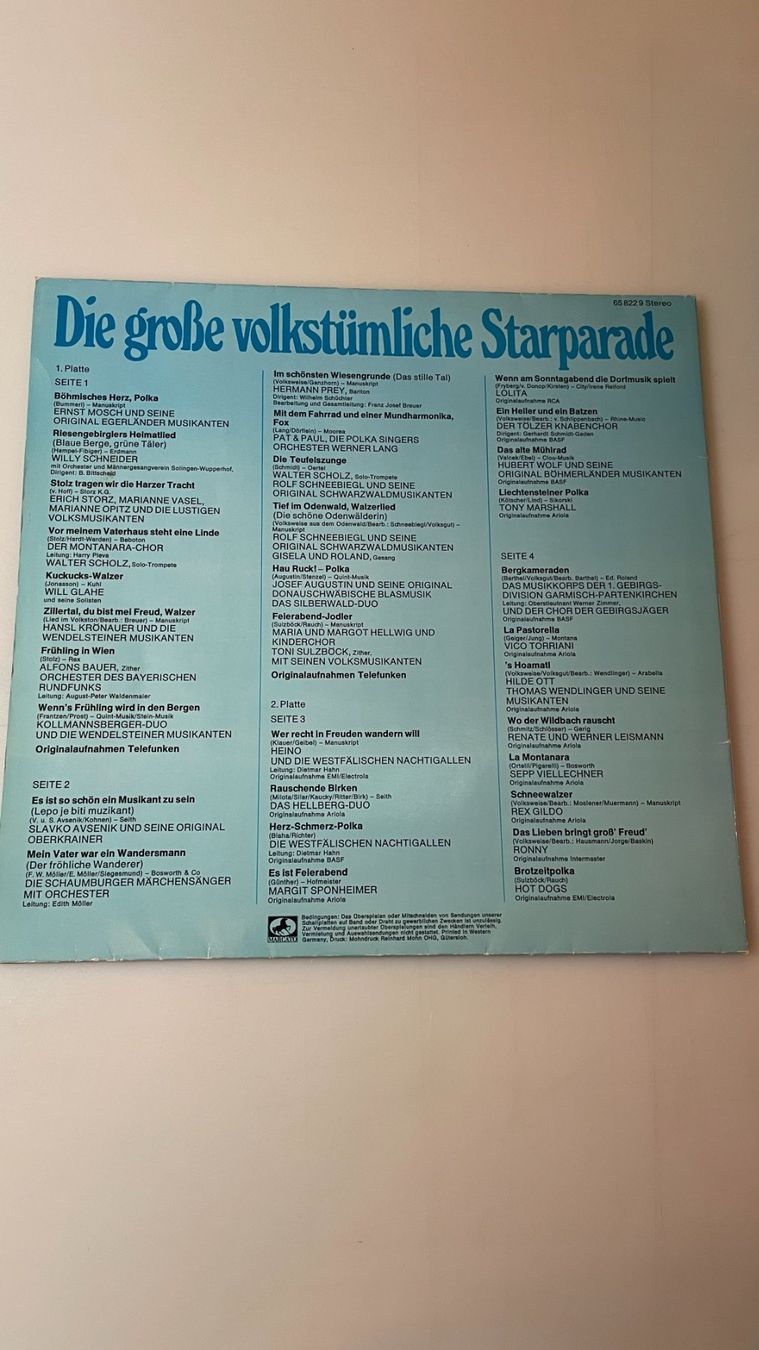Dischi in vinile: Die grosse volkstümliche Starparade - 2 LPs – Usato da Glattfelden venduto da flomiking 1