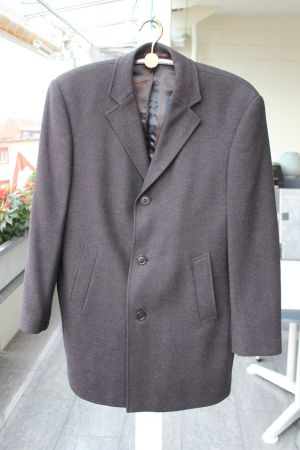 Mantel Herren, braun Gr: 50 mit wunderbarem feinen Futter