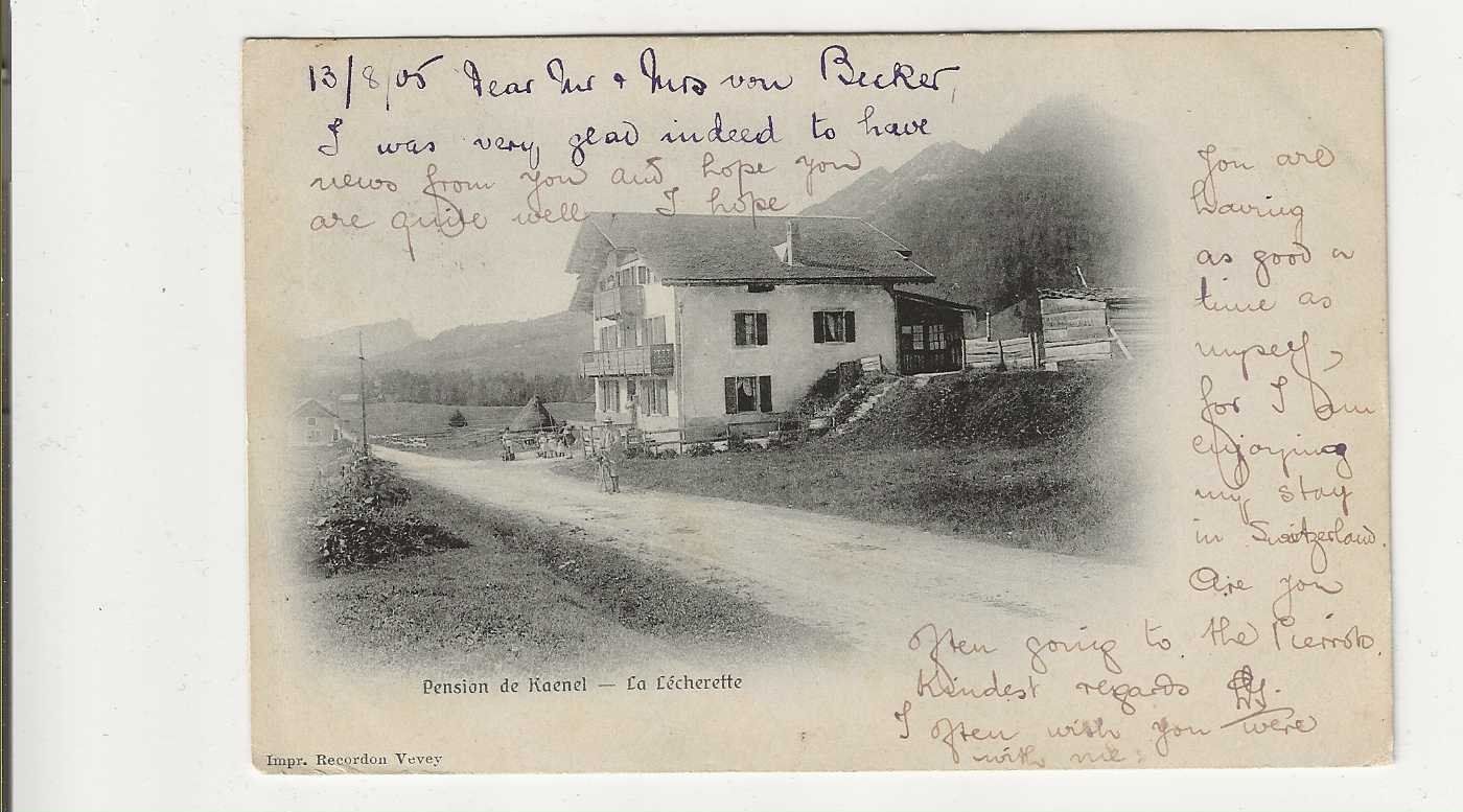 Cartoline postali: La Lécherette, 1905 – Usato da Spiez venduto da Niesen20