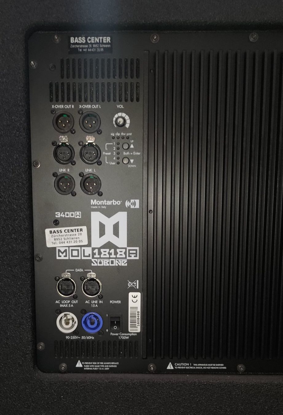 Casse acustiche: Montarbo PRO Infra SUB – Usato da Schlieren venduto da Basscenter 1