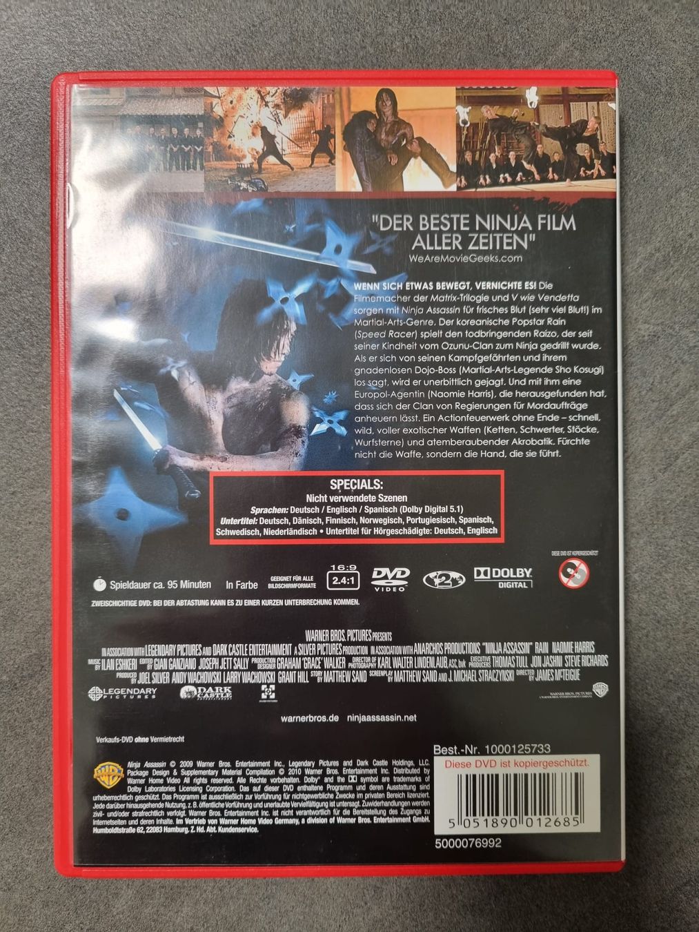 Tutti i DVDs: Ninja Assassin DVD – Usato da Füllinsdorf venduto da master_mind 1