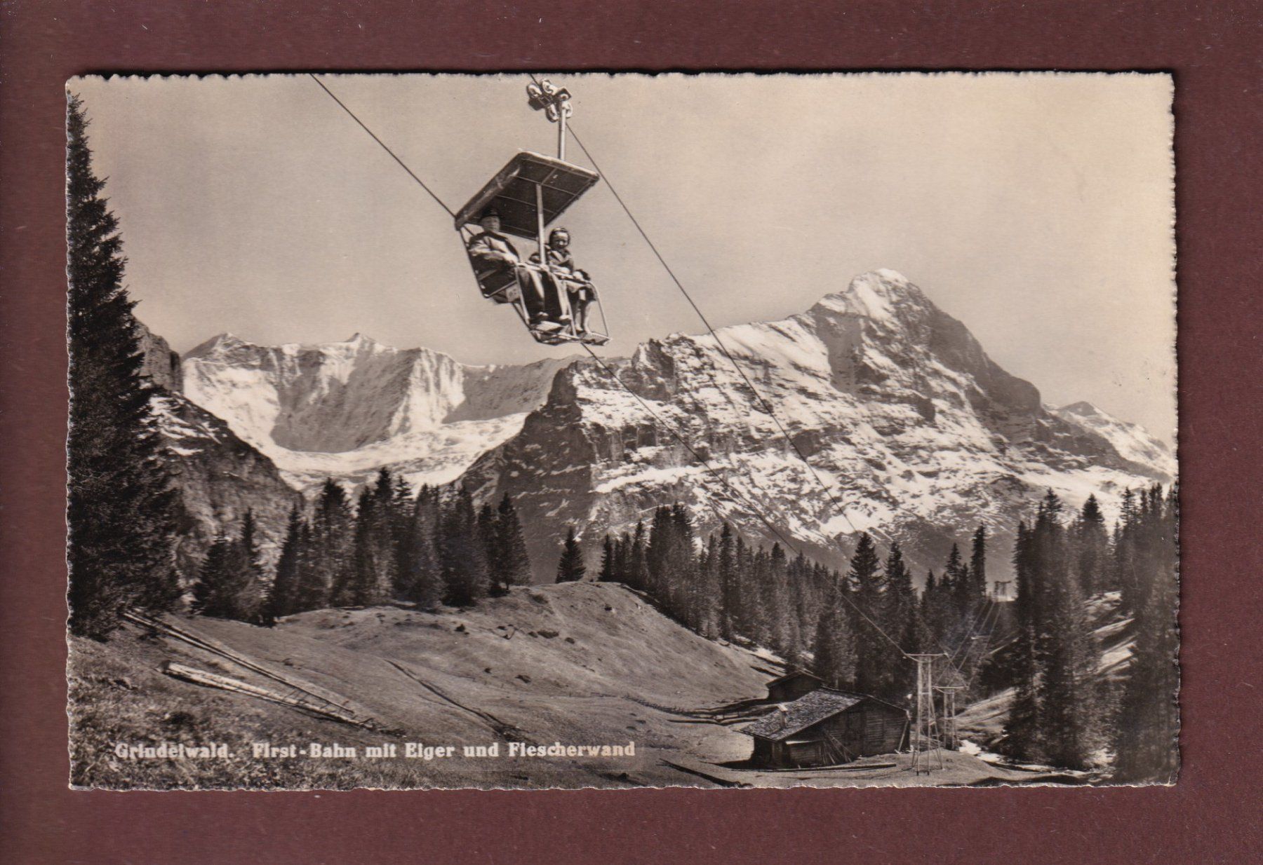 Cartoline postali: GRINDELWALD - First-Bahn - 1947 – Usato da Pully venduto da nicecards