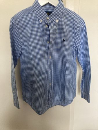 Ralph Lauren Hemd, Gr. 7, blau/weiss kariert, Top Zustand!