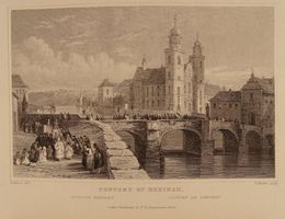 RHEINAU, STAHLSTICH 1832