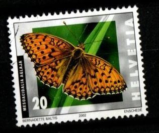 Tutti i francobolli: 2002 - Insekten/Grosser Perlmutterfalter – Usato da Schaffhausen venduto da poststamp