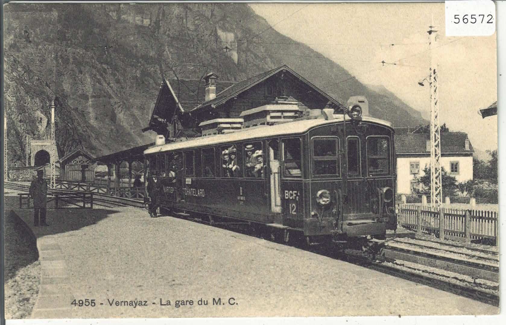 Ansichtskarten: Varnayaz - La gare du M.C. - animee – Gebraucht aus Ettingen von Kartenplanet