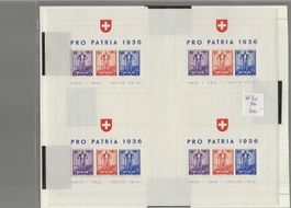 timbre W8a TOP** Pro Patria 1936 SBK Fr. 600.--