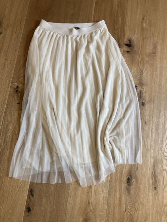 More & More Damenrock Plissee beige Groesse 40 guter Zustand