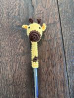 Handgemachter Bleistift-Aufsatz: Giraffe 🦒