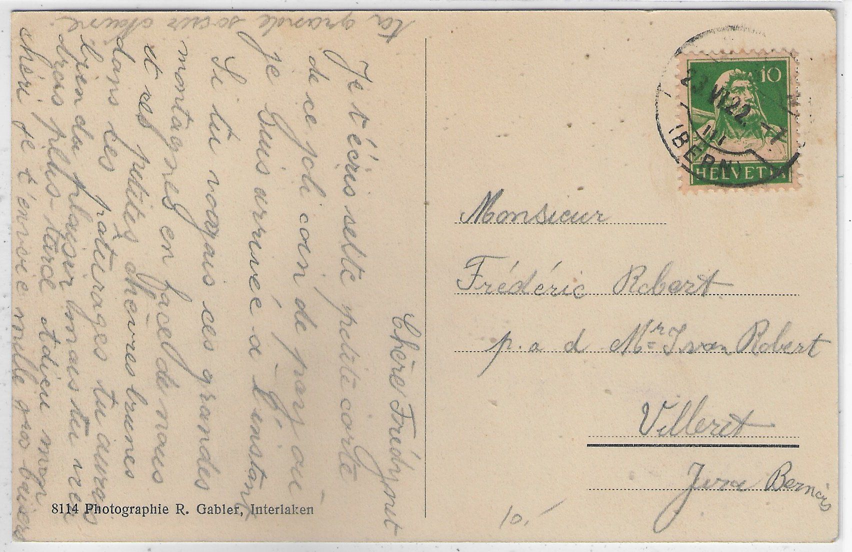 Cartoline postali: Wengernalp - Station mit Zug – Usato da Ettingen venduto da Kartenplanet 1