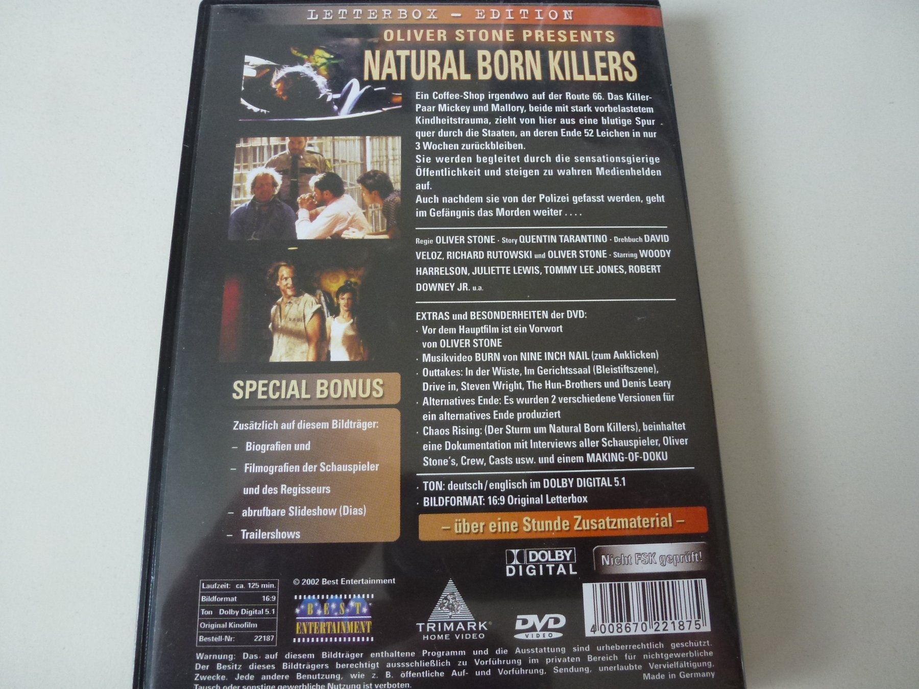 Tutti i DVDs: Natural Born Killers - (Letterbox Ed. - Dir. Cut) 2-DVDs – Nuovo (secondo la descrizione) da Bern venduto da Frebo 1