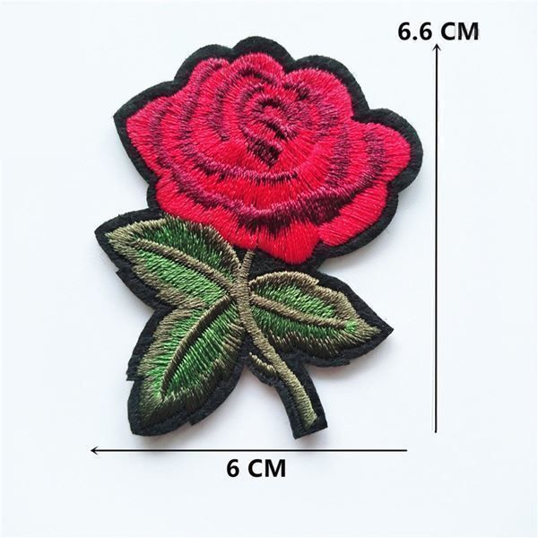 Patches: Patch applique thermo ROSE rouge env.7cm – Neu und originalverpackt aus St-Imier von goodber 1