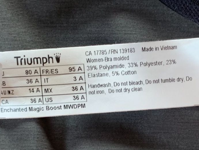 Triumph Altra biancheria intima: TRIUMPH Enchanted Magic Boost BH, Gr. 80A, Schwarz, NEU – Nuovo e nell'imballaggio originale da Worb venduto da farben20zauber 3