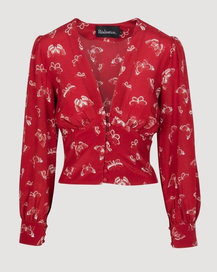 Camicette: Realisation S Silk Red Top – Nuovo (secondo la descrizione) da Zürich venduto da okarioto