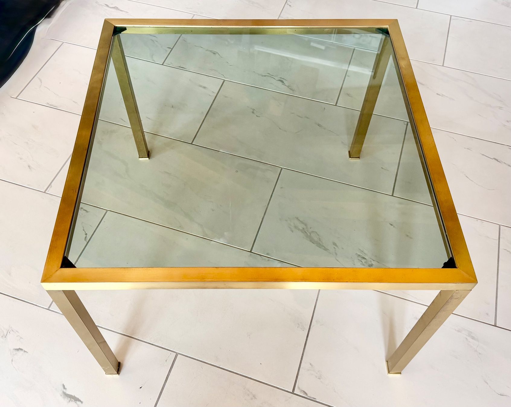 Tische: Vintage Clubtisch - Glas/Messing – Gebraucht aus Gebertingen von redeal 3
