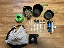 Camping Set Optimus Kocher mit Geschirr gebraucht
