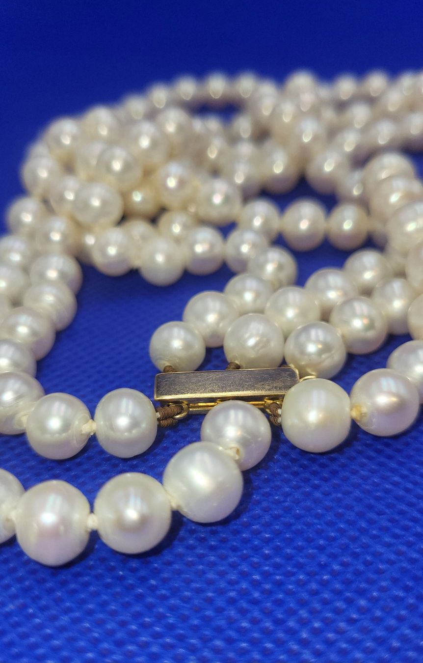 Catenine: Perlen Collier Mit 18 Karat 750 Gold Verschluss – Usato da Wald ZH venduto da Aniade 6