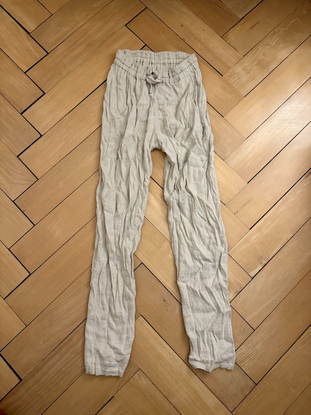 Pantalons: Leinenhose beige M – D'occasion à Zürich par Diazaio