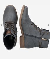 Schnürstiefeletten Tom Tailor, blue denim, Gr. 41, NEU