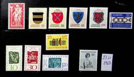 LIECHTENSTEIN SÉRIES TIMBRES NEUFS** 1965. LBH 27.50/ S126
