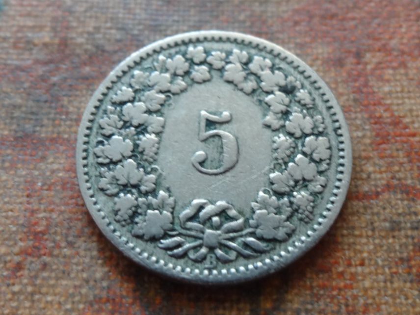 Tutti le monete: 5 Rp. 1892 – Usato da Romanel-sur-Lausanne venduto da Swift13 1