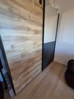 Schwebetürenschrank Cardiff 180cm Spiegeltür Eiche/Graphit