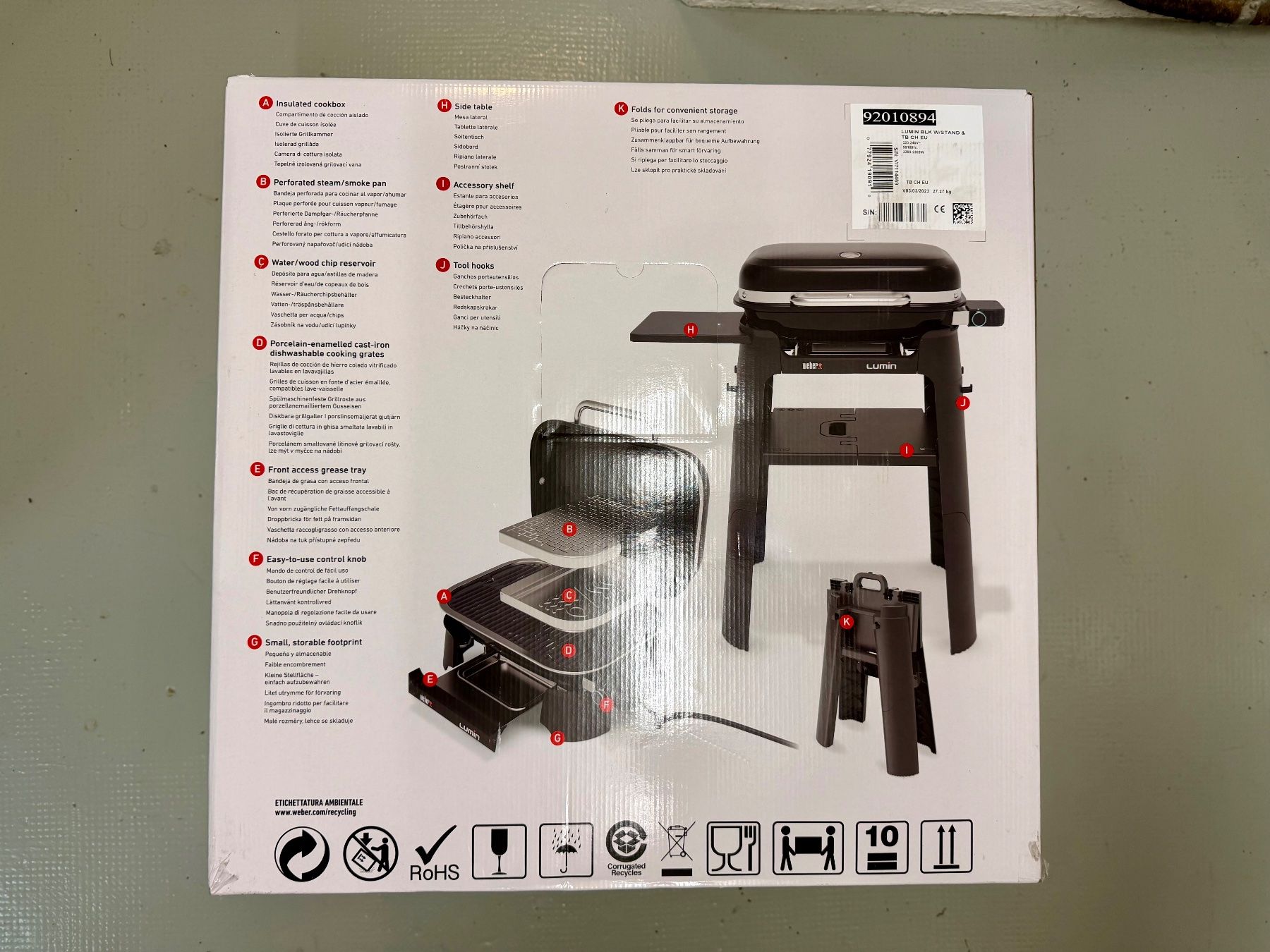Weber Griglie: Weber Lumin Elektrogrill mit Stand Schwarz – Nuovo e nell'imballaggio originale da Basel venduto da Toby1 3