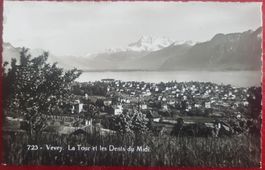 Vevey. la Tour et les Dents du Midi