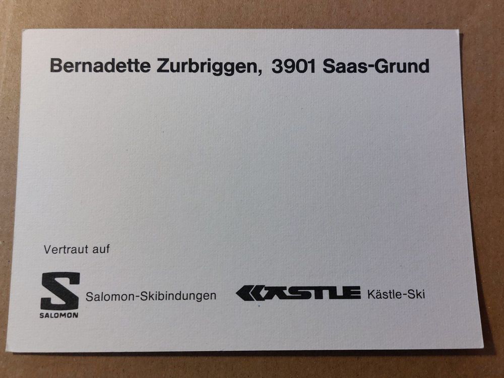 autogrammkarte bernadette zurbriggen Kaufen auf Ricardo