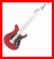 Schlüsselanhänger E-Gitarre ROT RED Guitar Rock Metall Musik