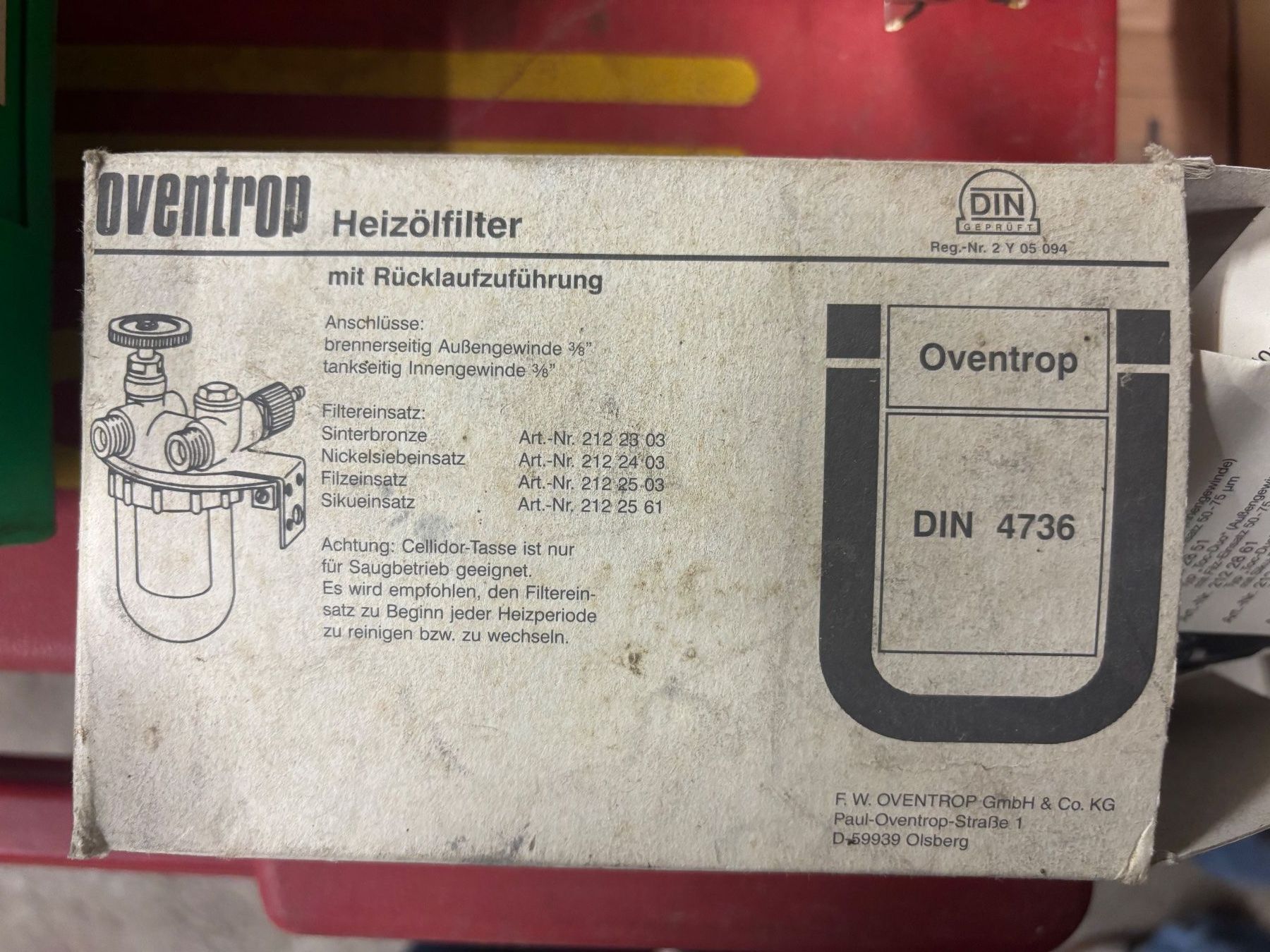 Radiateurs: Heizölfilter Oventrop DIN4736 – Neuf avec emballage d'origine à Wittenbach par newzealand09 4