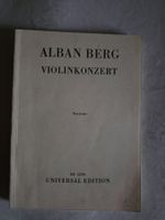 Alban Berg - Violine Konzert Partitur