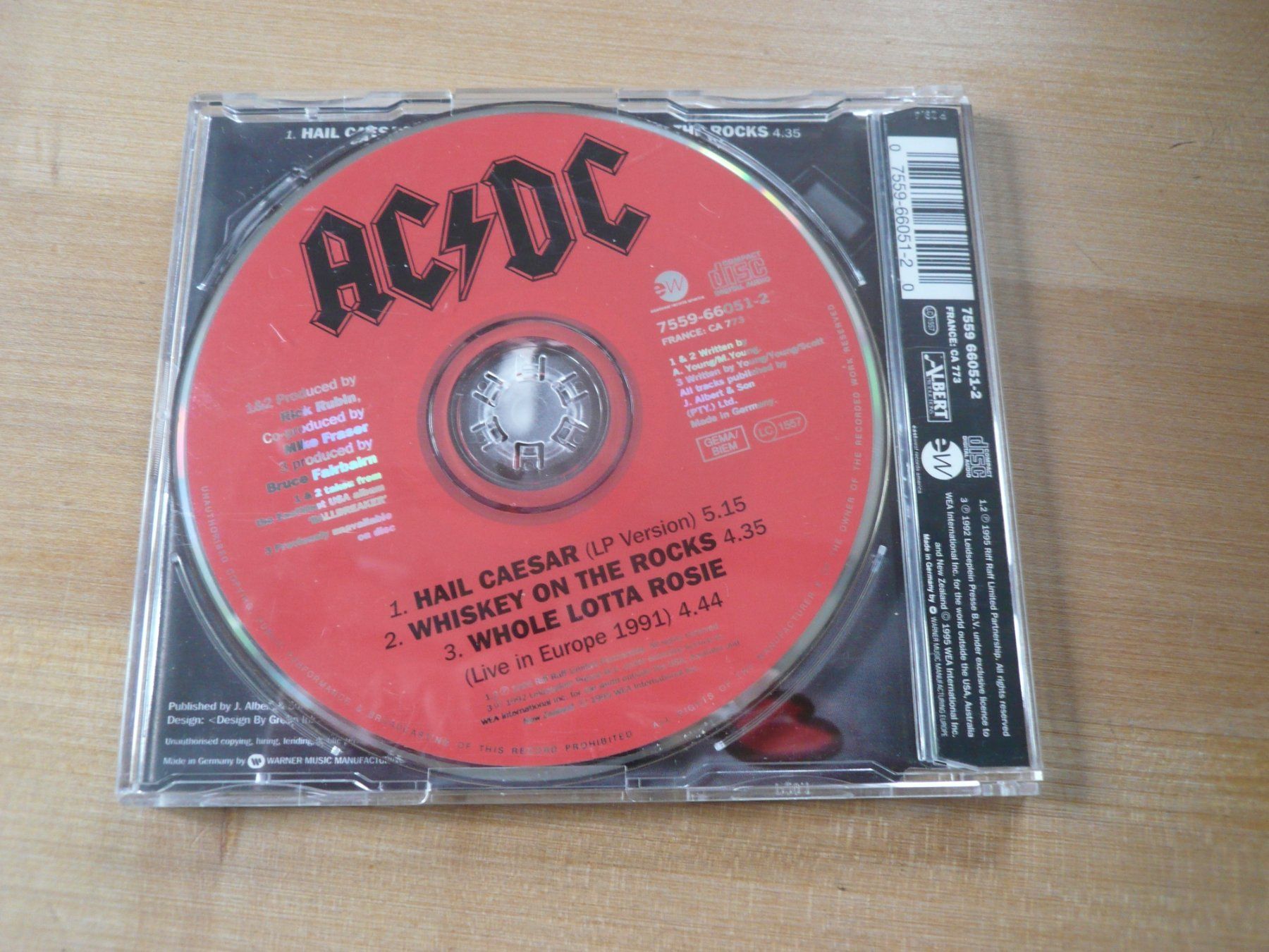 CDs: AC/DC Hail Caesar - CD Single - 7559-66051-2 - EU 1995 – Neu und originalverpackt aus Zofingen von mooni89 2