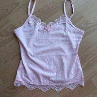Damen Top rosa mit Spitze neu