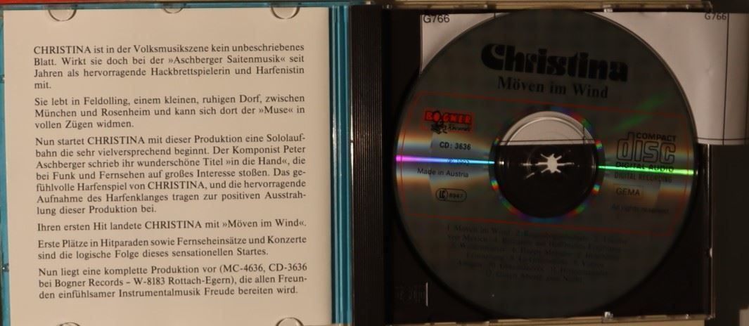 CD: Christina – Möven Im Wind – Usato da Luzern venduto da CONTENTI 1
